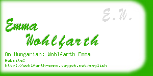 emma wohlfarth business card